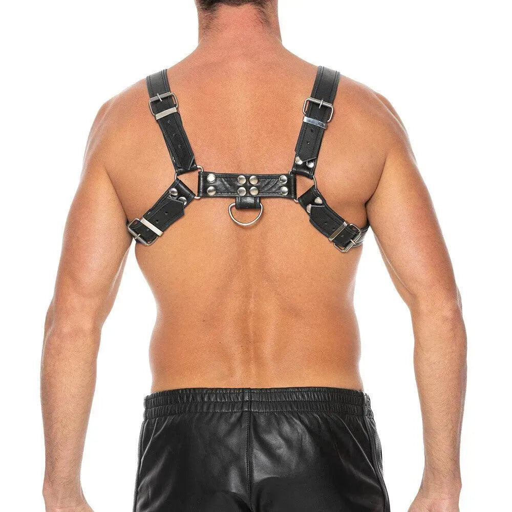 Ouch Chest Bulldog Harness Black Large to X Large - Rapture Works