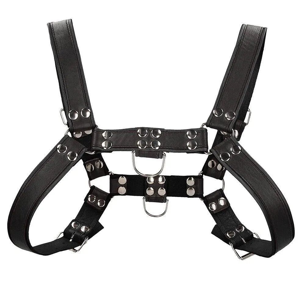 Ouch Chest Bulldog Harness Black Large to X Large - Rapture Works
