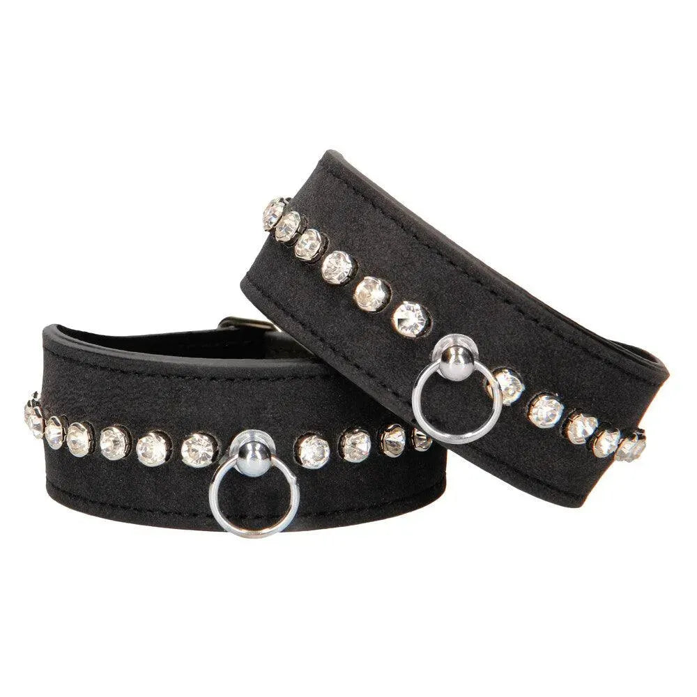 Ouch Diamond Studded Wrist Cuffs - Rapture Works