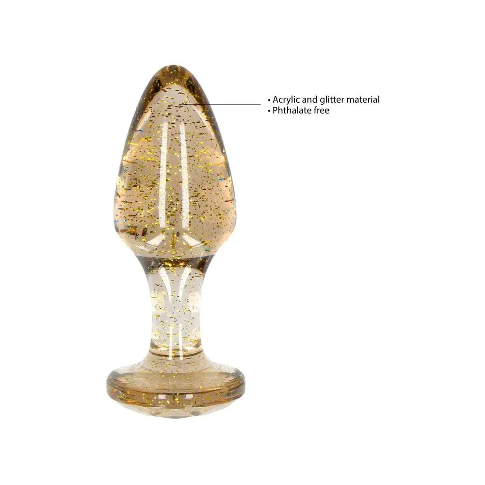 Ouch Golden Glitter Acrylic Butt Plug Set - Rapture Works
