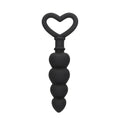 OUCH! SILICONE ANAL LOVE BEADS – BLACK