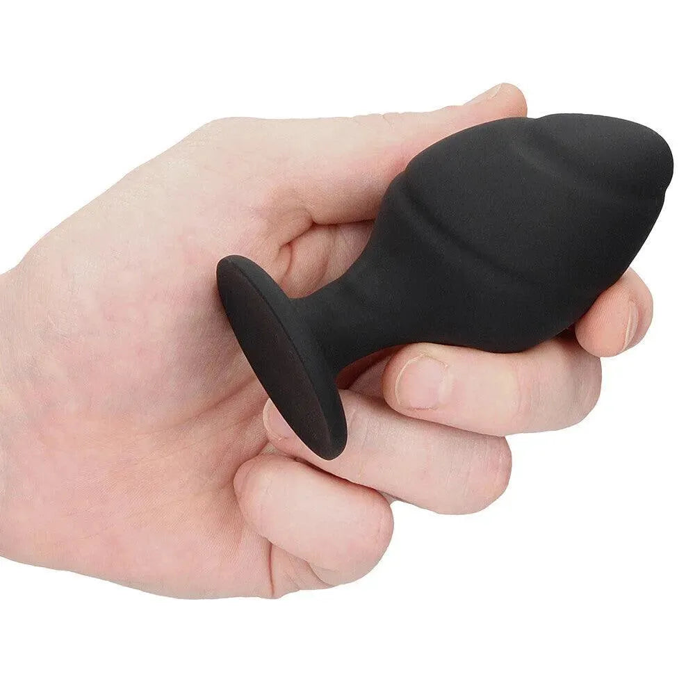 Ouch Silicone Swirled Butt Plug Set Black - Rapture Works
