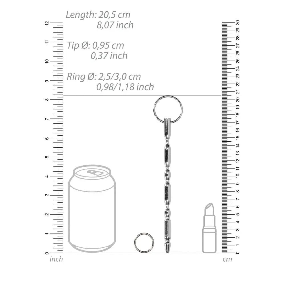 Ouch Urethral Sounding Steel Dilator With Ring - Rapture Works
