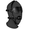 BLINDFOLDED HEAD HARNESS WITH BALL GAG