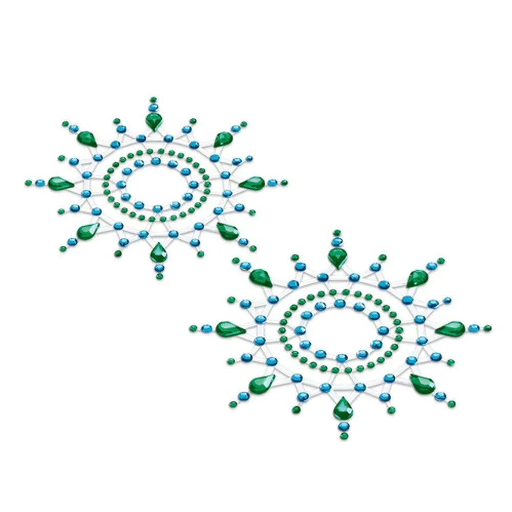 Petits Joujoux Gloria Nipple And Vagina Pasties Green - Rapture Works