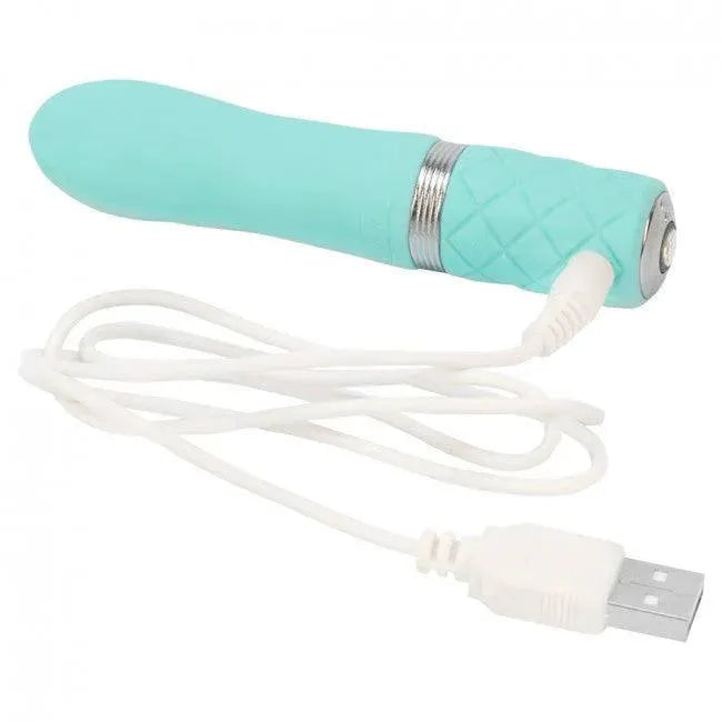 Pillow Talk Flirty Rechargeable Bullet Teal - Rapture Works