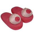 Pink Boob Slippers - Funny Gift for Him (UK Size 8-11)
