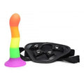 PROUD RAINBOW STRAP-ON SET WITH BULLET 7.2”