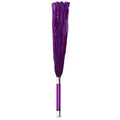 SUEDE FLOGGER WITH GLASS HANDLE