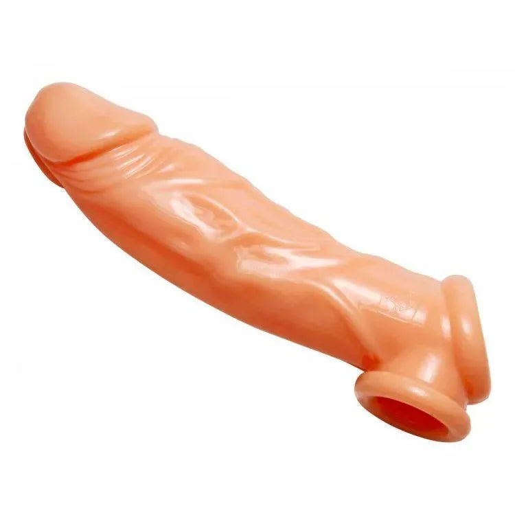 Realistic Flesh Penis Enhancer and Ball Stretcher 8 Inches - Rapture Works