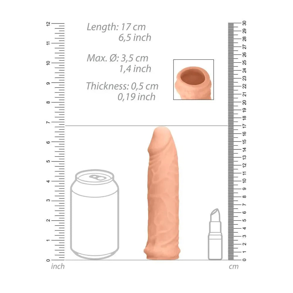 Realrock 6 Inch Penis Sleeve Flesh Pink - Rapture Works