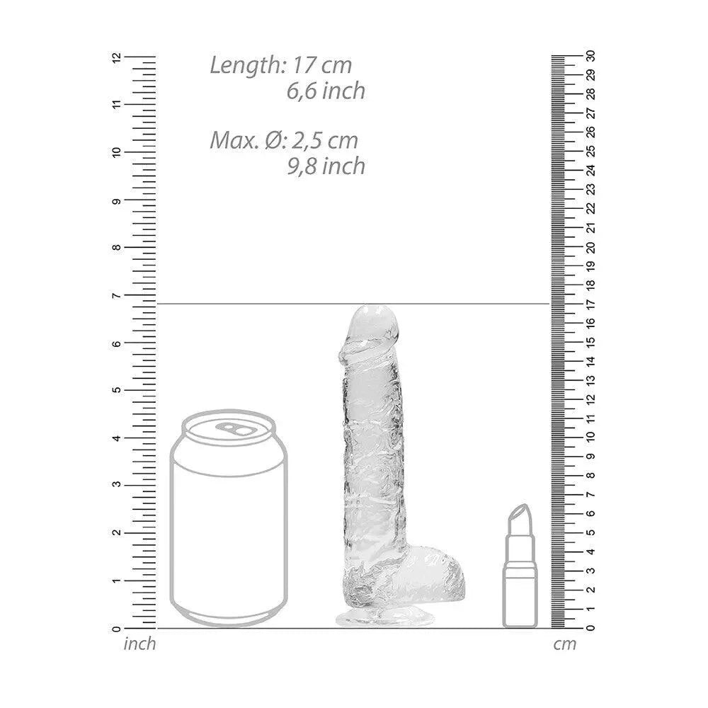 RealRock 6 Inch Transparent Realistic Crystal Clear Dildo - Rapture Works