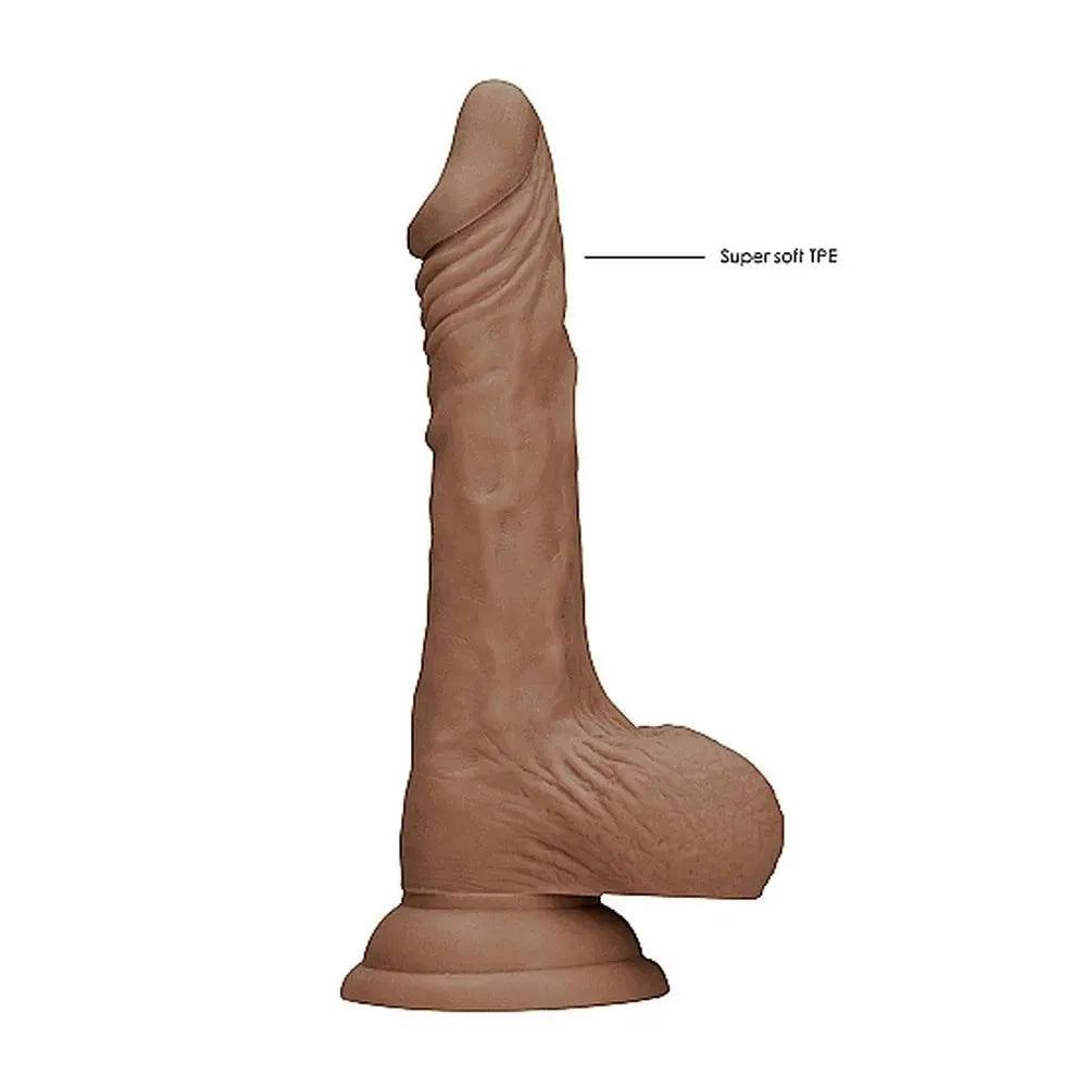 RealRock 7 Inch Dong With Testicles Flesh Tan - Rapture Works