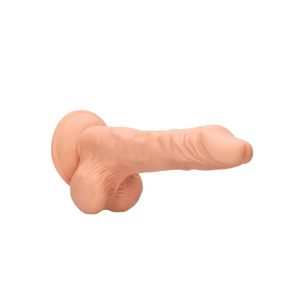 RealRock 8 Inch Dong With Testicles Flesh Pink - Rapture Works