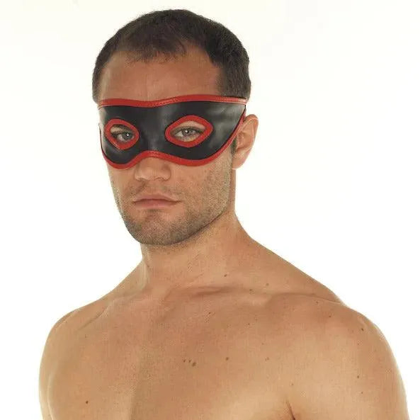 Red And Black Leather Mask - Rapture Works