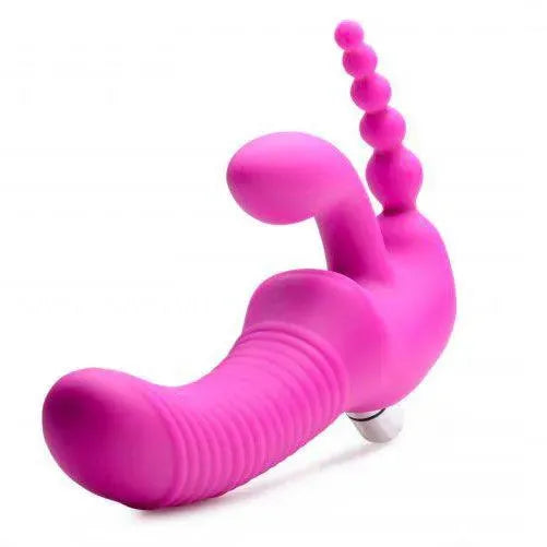 Regal Rider Vibrating Silicone Strapless Strap On Triple G Dildo - Rapture Works