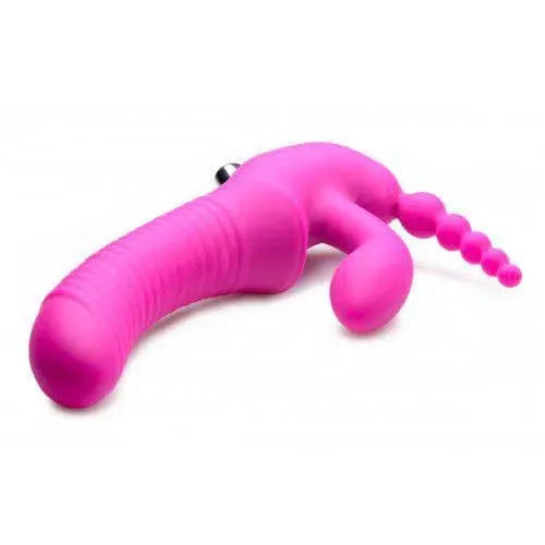 Regal Rider Vibrating Silicone Strapless Strap On Triple G Dildo - Rapture Works