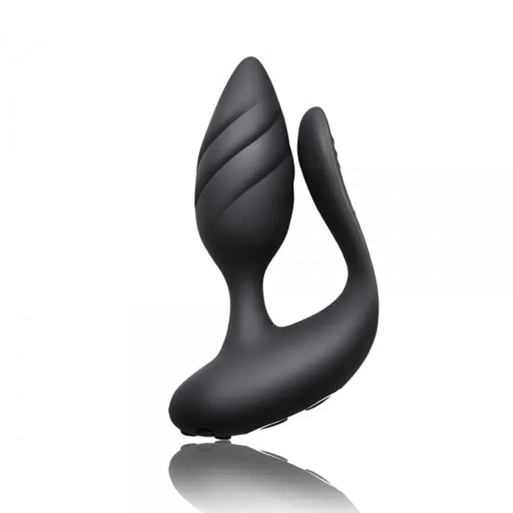 Rocks Off Cocktail Remote Control Couple's Vibe Black - Rapture Works