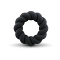 TWIST SILICONE COCK RING – BLACK