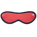 LEATHER BLINDFOLD EYE MASK - RED