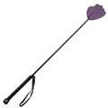 HAND SHAPED LEATHER RIDING CROP – PURPLE