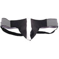 LEATHER STRIPE JOCKSTRAP - BLACK & WHITE