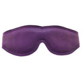 LARGE PADDED LEATHER BLINDFOLD - PURPLE
