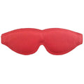 LARGE PADDED LEATHER BLINDFOLD - RED