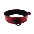 LEATHER ANACONDA CLASSIC COLLAR – BURGUNDY