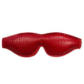 LARGE PADDED LEATHER ANACONDA BLINDFOLD - BURGUNDY