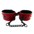 LEATHER ANACONDA WRIST CUFFS – BURGUNDY
