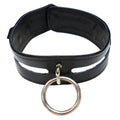 LEATHER FASHION BONDAGE COLLAR – BLACK