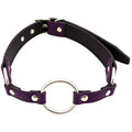 LEATHER O-RING GAG – PURPLE