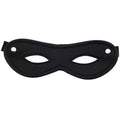 LEATHER OPEN EYE MASK - BLACK