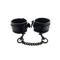 LEATHER ANKLE CUFFS – BLACK ON BLACK