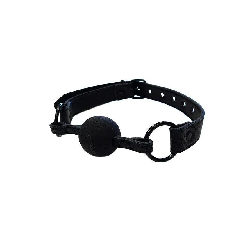 Rouge Garments Plain Black Collar and Gag - Rapture Works