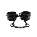 LEATHER WRIST CUFFS – BLACK ON BLACK