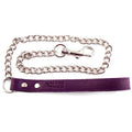 LEATHER LEAD WITH CHAIN – PURPLE