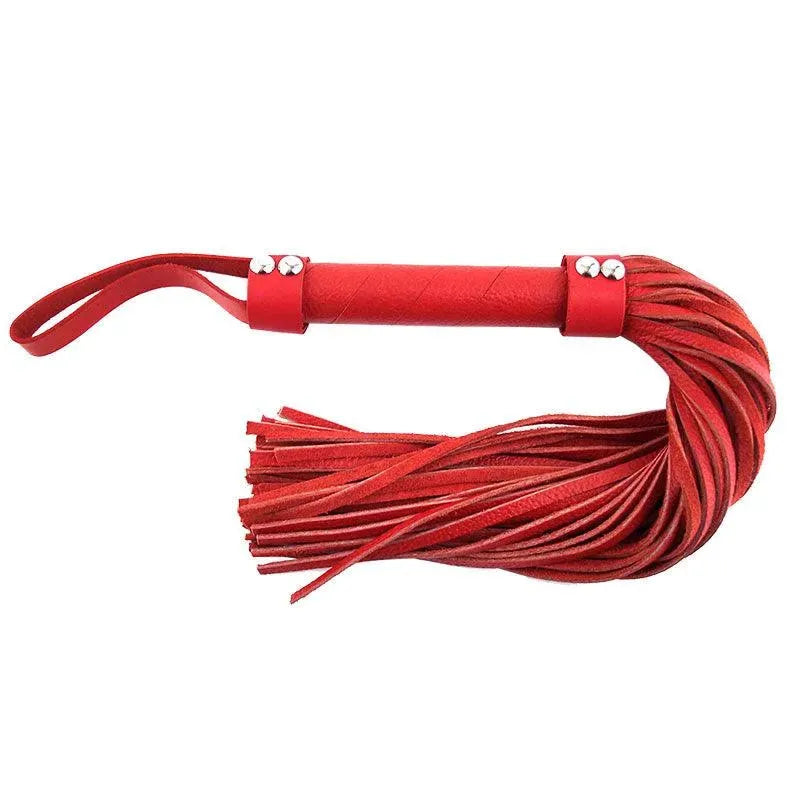 Rouge Garments Red Leather Flogger - Rapture Works