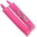 LEATHER PADDED WRIST CUFFS – PINK