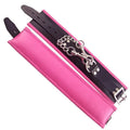 LEATHER PADDED WRIST CUFFS – BLACK & PINK