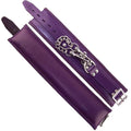 LEATHER PADDED WRIST CUFFS – PURPLE