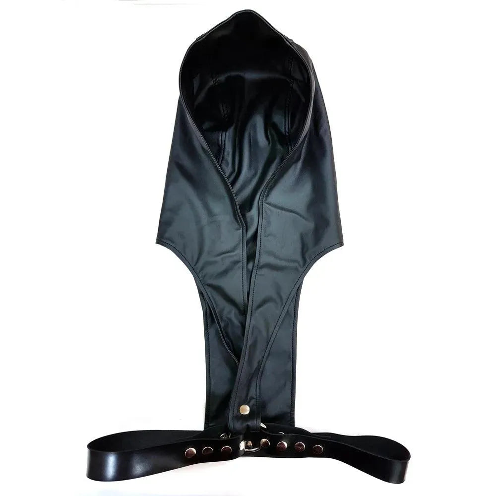 Rouge Leather Harness with Faux Leather Hoodie - Rapture Works