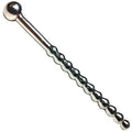 BEADED STAINLESS STEEL URETHRAL SOUND WITH STOPPER
