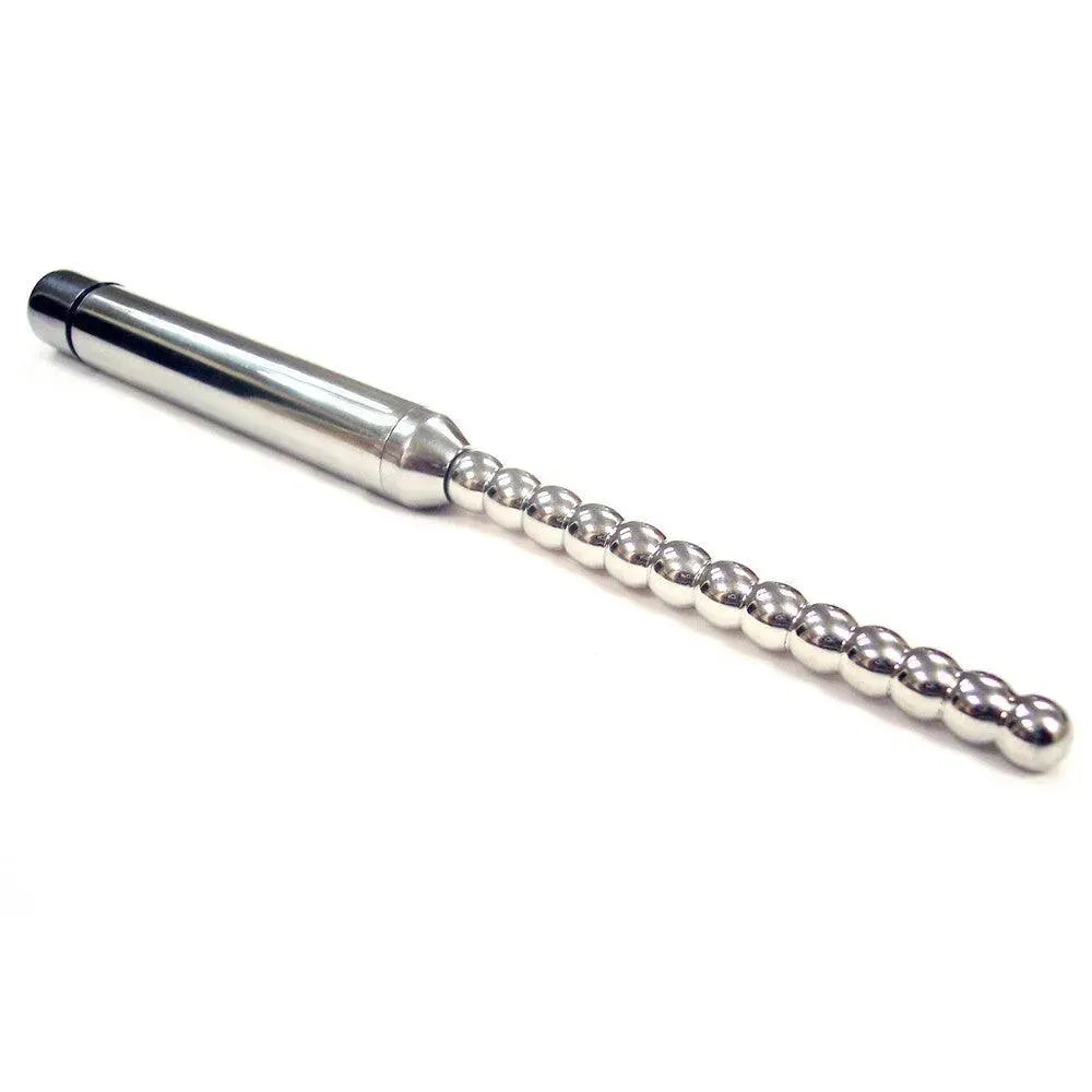 Rouge Stainless Steel Vibrating Ribbed Urethral Probe - Rapture Works