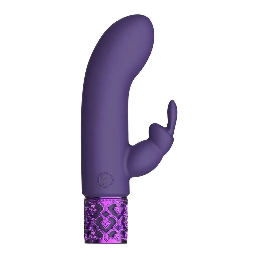 Royal Gems Dazzling Rechargeable Rabbit Bullet Purple - Rapture Works