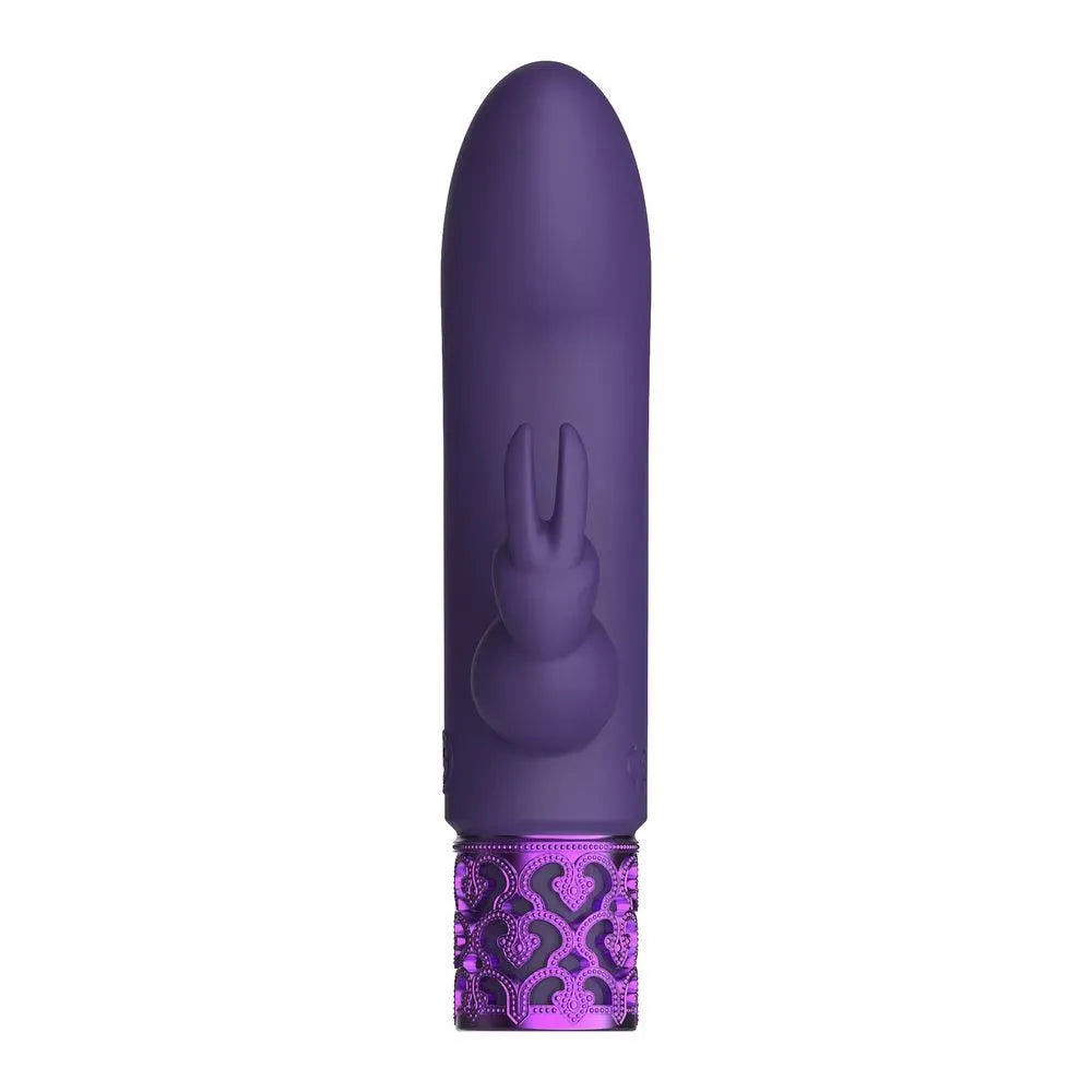 Royal Gems Dazzling Rechargeable Rabbit Bullet Purple - Rapture Works