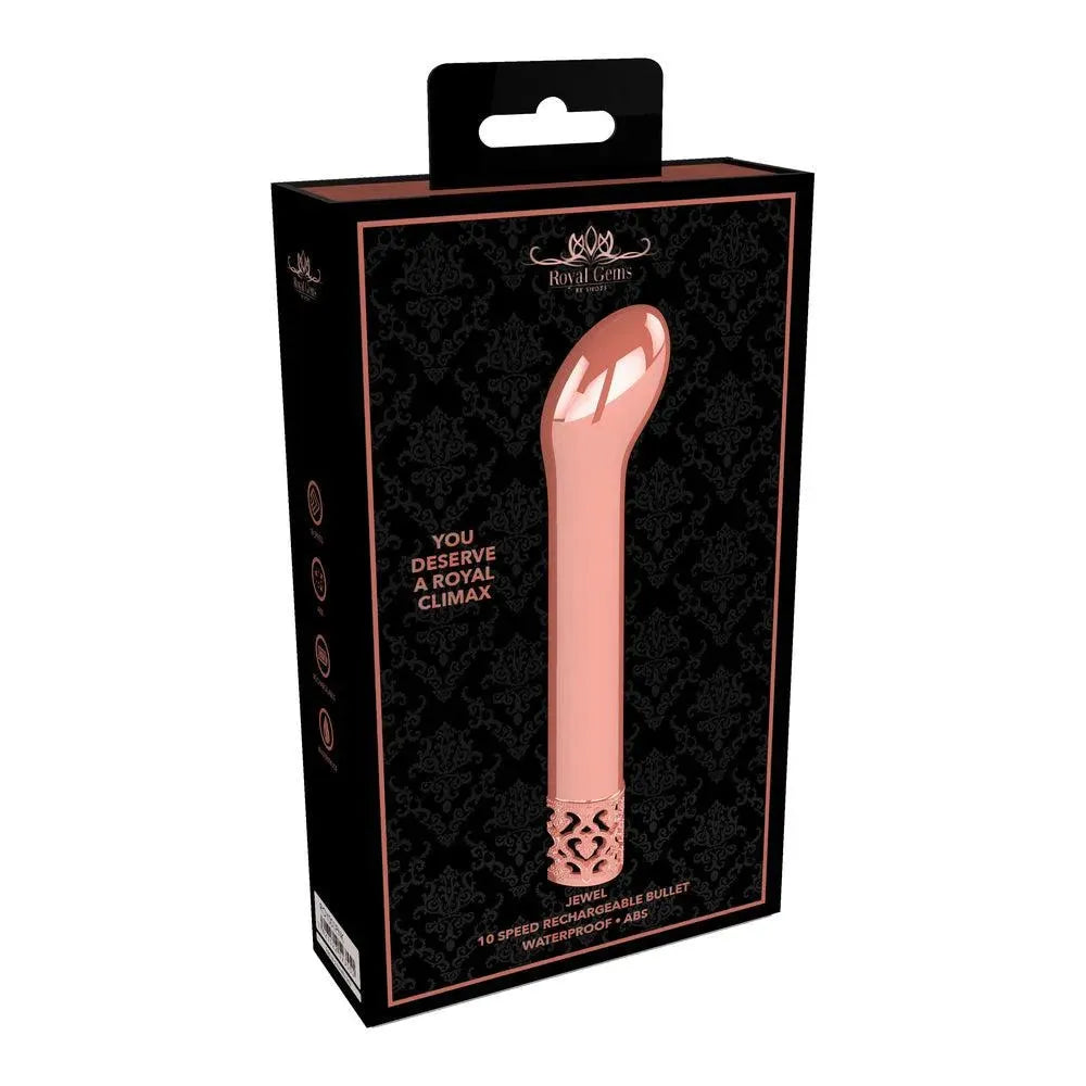 Royal Gems Jewel Rechargeable G-Spot Bullet Rose Gold - Rapture Works