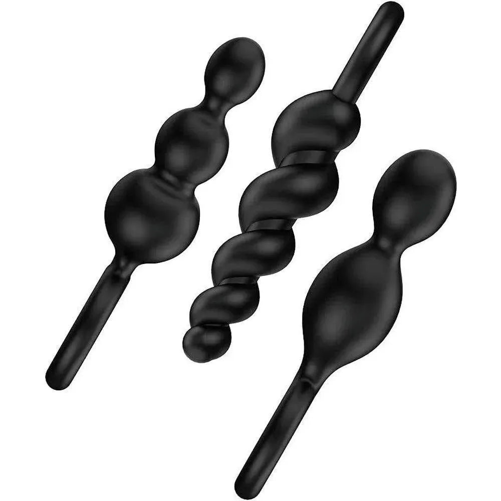 Satisfyer Booty Call Set Of 3 Black Anal Plugs - Rapture Works