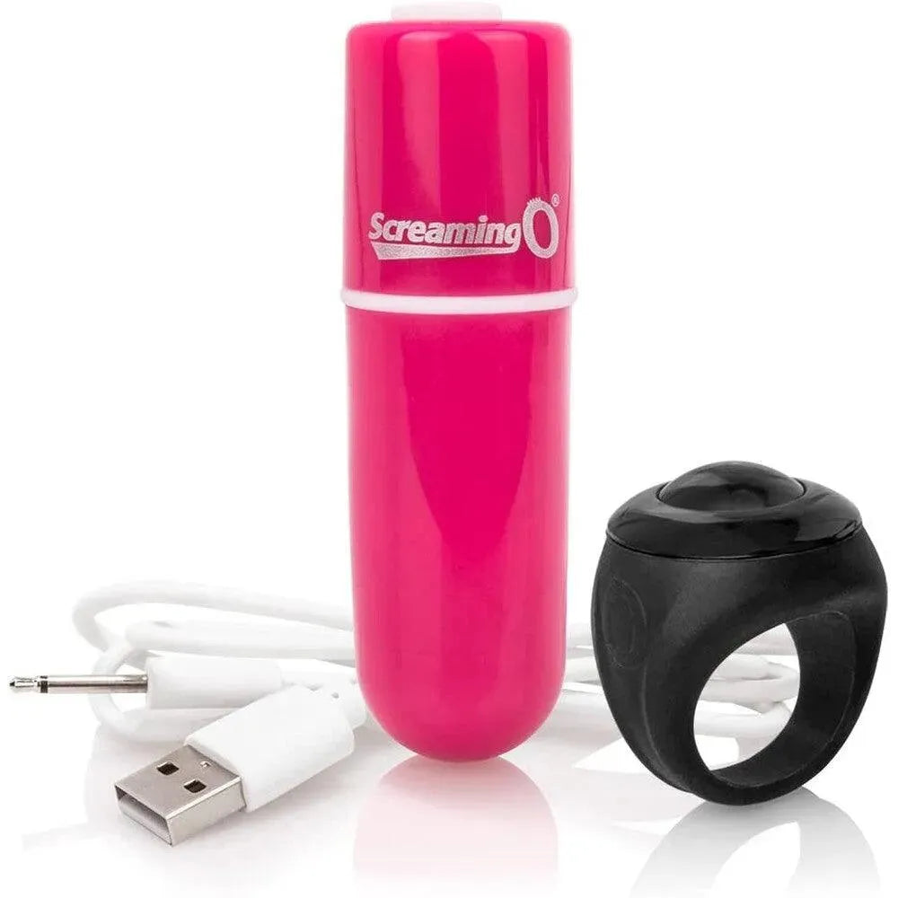 Screaming O Charged Vooom Pink Remote Control Bullet Vibe - Rapture Works